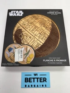 Disney Star Wars Circo Death Star Wood Cheese Board w/ Tools Set by Picnic Time - Picture 1 of 7