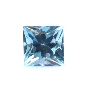 Topacio azul Londres natural corte cuadrado piedras preciosas sueltas topacio 1,75 quilates 6x6x5,5 mm - Imagen 1 de 5