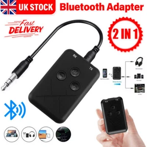 2 in 1 Wireless 5.0 Bluetooth Transmitter Receiver Adapter Audio 3.5mm Jack Aux - Picture 1 of 14