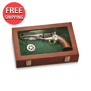 Pistola Pistola Pistola Coleccionistas Vitrina Almacenamiento Madera Vidrio Espuma Protección - Imagen 1 de 3