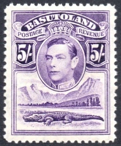 Basutoland 1938 5s violet, KGVI definitive, SG.27, mint, cat.£45 - Picture 1 of 1