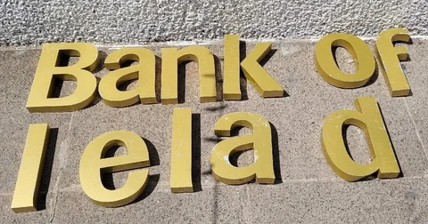 Bank Of Ireland Branch Front Metal Lettering. Approx 30cm Tall Missing 2 Letters Cover