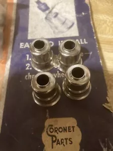 Coronet Parts Tire Valve Stem Protectors U.S.A. 4 Stainless Protectors 3/4" - Picture 1 of 6