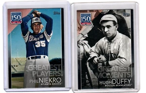 2019 TOPPS"150 YEARS"SP LOT"PHIL NEKRO+HUGH DUFFY"HOF" /299 - Picture 1 of 4