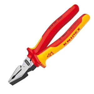 Knipex 8" Insulated Lineman's Combination Pliers High Leverage 1000V 0208200 - Picture 1 of 2
