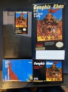 Genghis Khan Nintendo NES CIB Completo Con Manual, Póster Excelente Estado - Imagen 1 de 20
