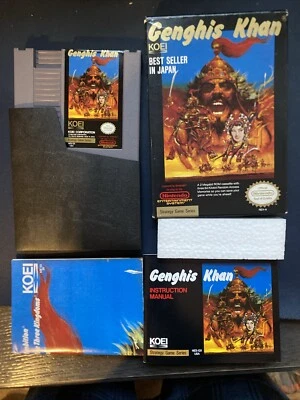 Genghis Khan Nintendo NES CIB Complete With Manual,  Poster Exc Cond - Image 1 of 4
