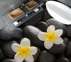 3D Stone Petals 36RAIN13 Floor WallPaper Murals Wall Print Decal AJ Honey - Picture 1 of 6