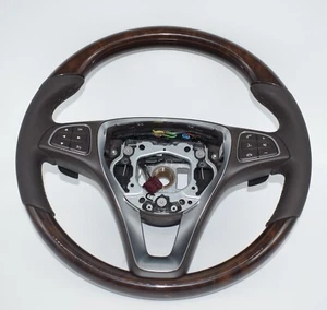 Original Mercedes w166 Holzlenkrad GLE GLS A0024603403 Vito V Klasse w447 - Picture 1 of 4