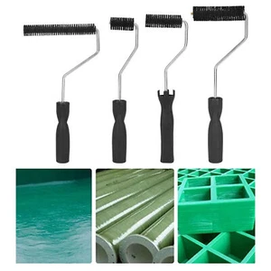 Fiberglass Roller Portable Tub Roller Tool Bristle Resin Laminating Bubble - Picture 1 of 24