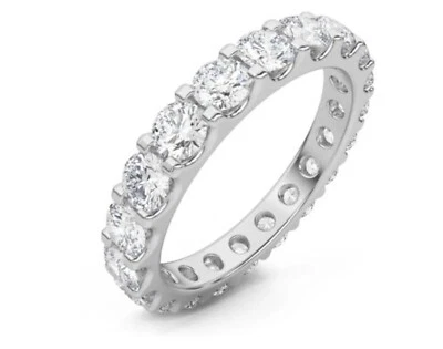 Anello antico stile intreccio fascia eternità zirconi rotondi con diamanti e ... - Immagine 1 di 4