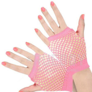 Women Short Fishnet Gloves Sexy Fingerless Party Mesh Mitten Dress Accessories