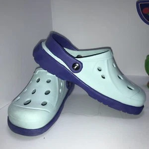 Sandalias zuecos sin cordones ligeras Crane a prueba de agua verde azul para mujer 7/8 - Imagen 1 de 9