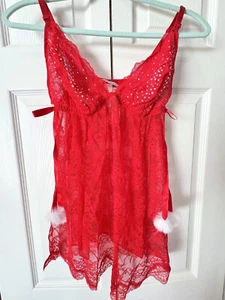NEW VICTORIA'S SECRET DREAM ANGELS POM POM BABYDOLL BLING SLIP LINGERIE - XL - Picture 1 of 5