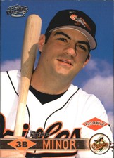 1999 Pacific Baltimore Orioles Baseball Card #54A Ryan Minor Headshot