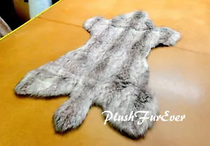 Pelliccia Wolverine argento 2' x 4'/PelucheFurEver - Foto 1 di 3