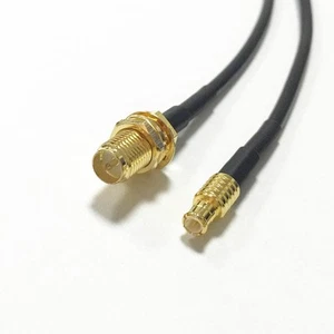 wifi antenna adapter RP SMA female to MCX male straight pigtail cable RG174 20cm - Picture 1 of 9