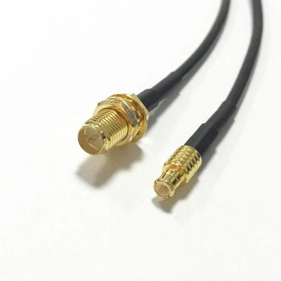wifi antenna adapter RP SMA female to MCX male straight pigtail cable RG174 20cm - Image 1 of 4