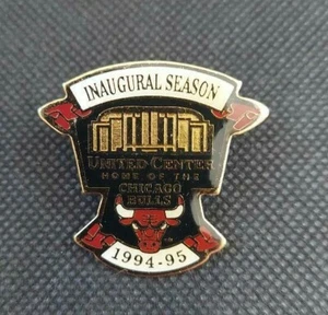 NBA Bulls Inaugural Season United Center 1994-95 Pin Pincard Imprinted Products - Picture 1 of 5
