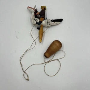 Wolfgang Werner giocattolo tedesco in legno pendelreiter pendolo cavallo soldato antico - Foto 1 di 6