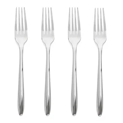Tenedor de cena Nambe Dune de acero inoxidable 18/10 (juego de cuatro) Foto 1 de 4