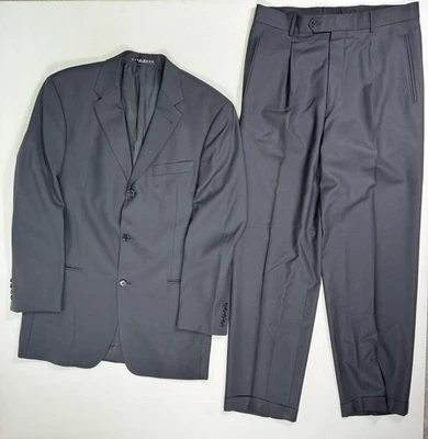 Hugo Boss Einstein Sigma Wool Black 2 Piece Suit Men's Pants 34x32 Jacket 40L - Image 1 of 4