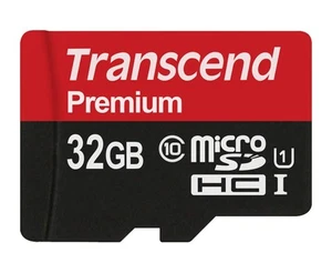 Karta pamięci Transcend 32GB Premium microSDHC Class 10 UHS-I z reklamą... NOWA - Zdjęcie 1 z 7