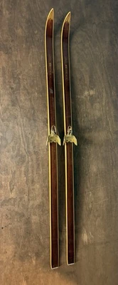 Vintage BONNA WOOD SKIS 71" Long MODEL 2000 CROSS COUNTRY TROLL 3 PIN BINDINGS - Image 1 of 4