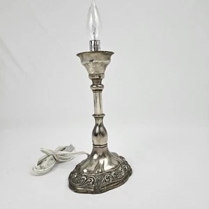 Vintage versilberter Kerzenständer Tischlampe Victorian International Silver Co - Bild 1 von 11