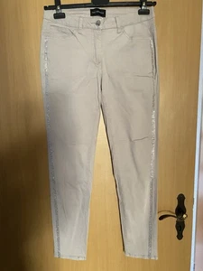 Jeans , Gr.38 , seitliche Glitzerstreifen , geflegt - Bild 1 von 3