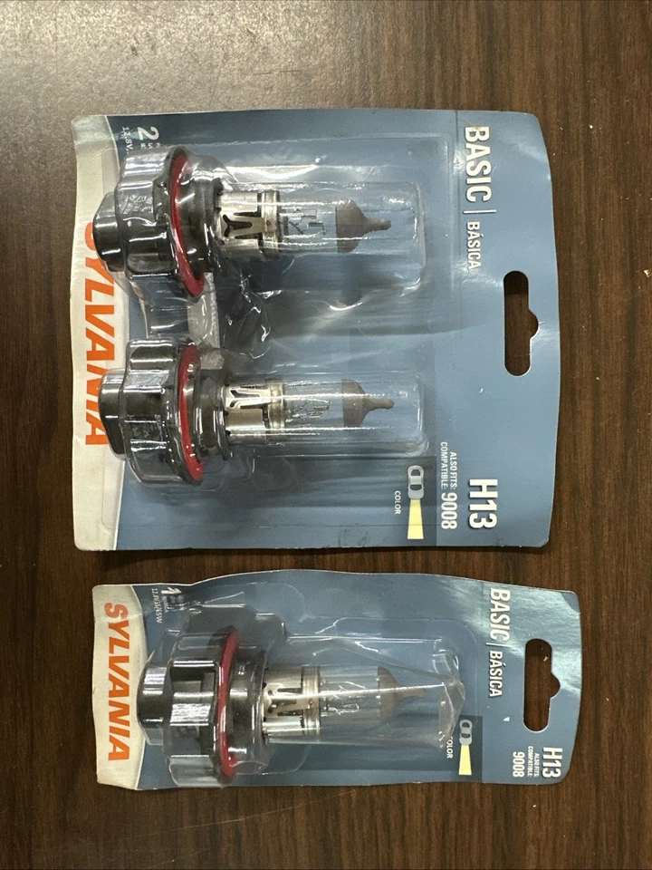 NEW Sylvania Basic 3 Bulbs H13 Also Fits Compatible 9008 - Image 1 of 1