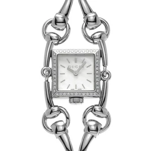 GUCCI Signoria YA116513 White Case Size 20×20mm Ladies Used Watch #4101 - Picture 1 of 6