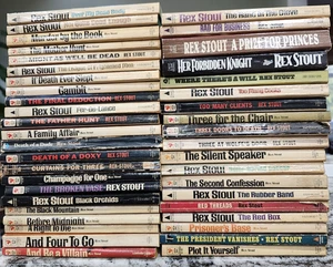 Lot 42 vintage Rex Stout Mystery PB Books 38 in Nero Wolfe Series Bantam/Pyramid - Bild 1 von 3