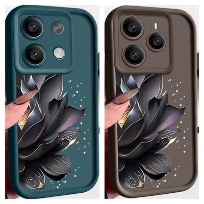 Case For Xiaomi 14T 13T Redmi Note 14 13 12 11 Pro Lotus Flower Silicone Cover - Image 1 of 4