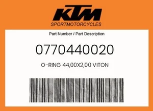 KTM Genuine O-Ring 44,00X2,00 Viton - 0770440020 KTM00QD-X001-Y001 - Picture 1 of 1