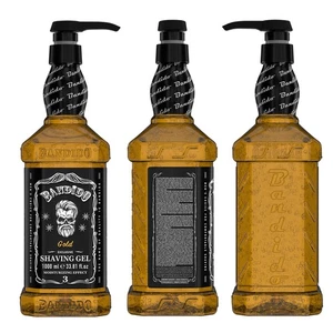 Gel de Afeitar Bandido Hombres Gel de Afeitar (1000ml) Transparente Afeitado Dorado Matálico - Imagen 1 de 3