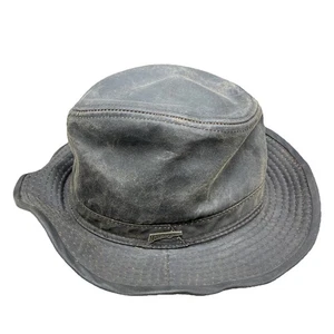 Indiana Jones Fedora Waxed Cotton Disney Size XL Brown Bucket Hat Cap Disneyland - Picture 1 of 9
