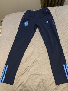 Argentina Team Training Football Soccer Pants Blue Adidas Young SZ M 11-12Y NWT - Picture 1 of 2