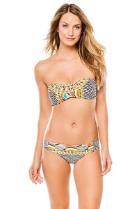 Neu mit Etikett Trina Turk Brasilia Gr. 12 Bandeau-Top & Gr. 10 gerafftes Unterteil - Bild 1 von 7