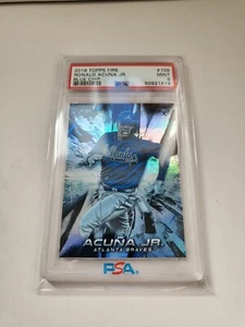 2018 Topps FIRE Ronald Acuna Jr BLUE CHIP RARE! RC Mint PSA 9 refractor ohtani - Picture 1 of 2