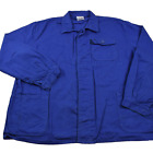Vtg French Eu Worker Chore Work Shirt Jacket   Sz Xl 134 Worn Vtg