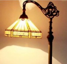 Tiffany Style Hanging Floor Lamp Glass Light Stained Handcrafted Night Art Lamps