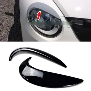 PAINTED LZ9Y ANGRY TYPE HEADLIGHT EYELIDS EYEBROWS FOR VW BEETLE 2011-2019 - Picture 1 of 7