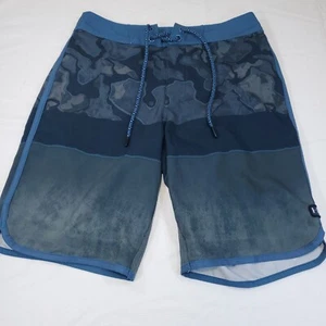 Huk Men's Swimsuit Trunks Board Shorts 28 Blue Fishing Casual Outdoor - Picture 1 of 12