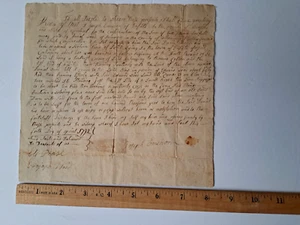 Antique 1792 Handwritten Bill of Sale Property in Hartford, Ct. (Enfield Couny) - Foto 1 di 6