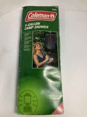 Coleman 5 加仑黑色 PVC 悬挂式太阳能野营淋浴袋 OldGnu — 第 1/4 张图片