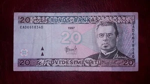 Litauen 20 Litu Banknote, 1997Jahr (Normalzustand) - Bild 1 von 2