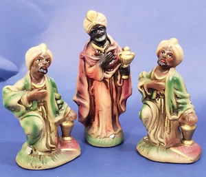 3 statuine presepe vintage in cartapesta dipinte a mano dal Giappone anni 40 - 60 - Foto 1 di 10