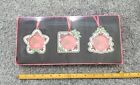 Beals Import Set Of 3 Photo Frame Christmas Tree Orniments In Sealed Box