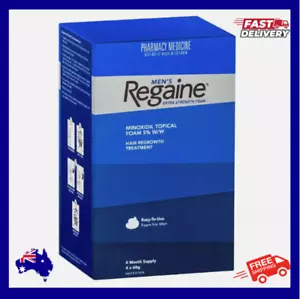 Regaine Mens Extra Strength Foam Treatment Hair Growth Treatment 4 PACK X 60G AU - Picture 1 of 5